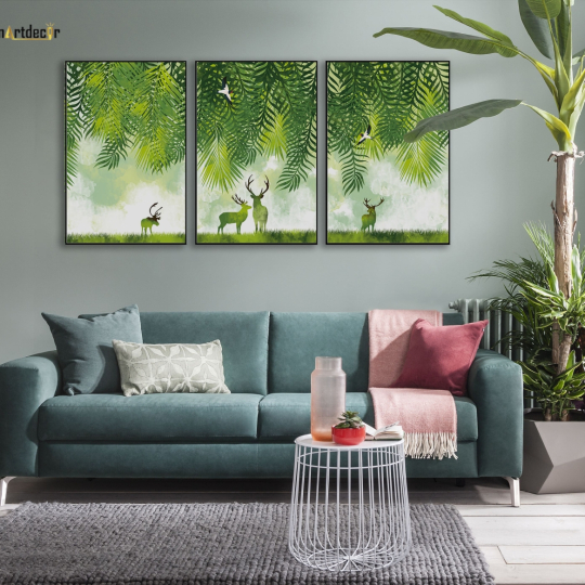 BỘ TRANH CON HƯƠU VỚI LÁ XANH TB0028