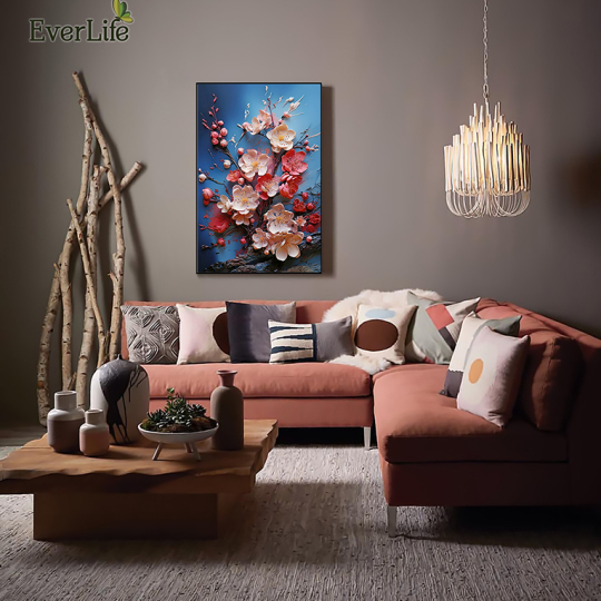 TRANH HOA - HOA ĐÀO 3D TH0004